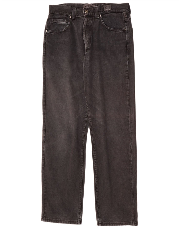 Blugi drepti pentru bărbați VERSACE W34 L31 bumbac gri