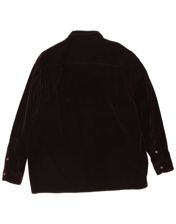 Cămașă Pal Zileri bărbați din velur 2XL maro viscoză