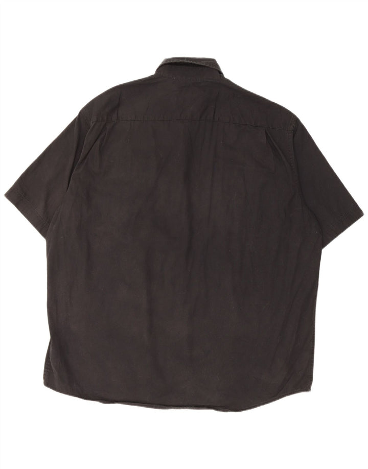 Cămașă cu mânecă scurtă pentru bărbați Wrangler, bumbac negru mare