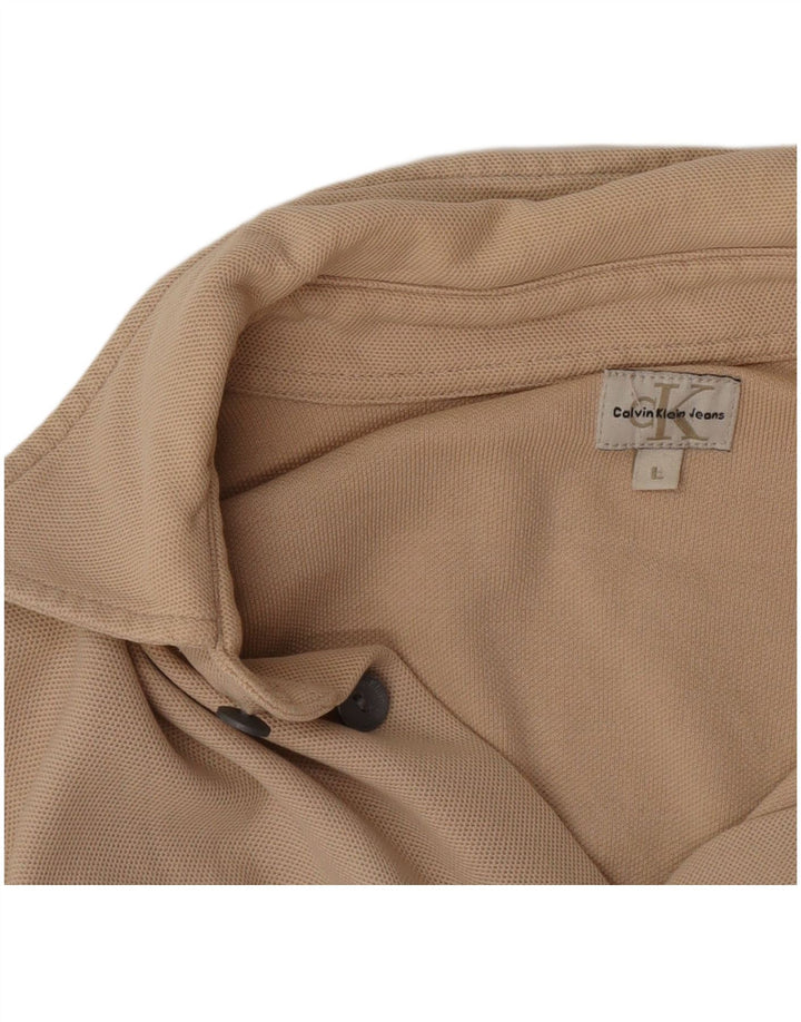 Cămașă pentru bărbați Calvin Klein Jeans Bej mare