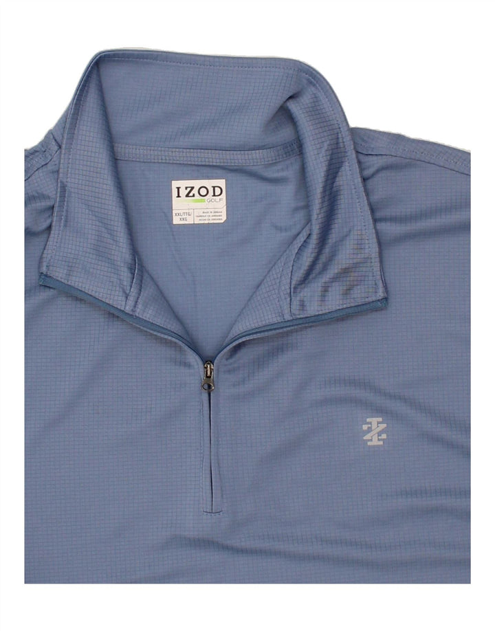 IZOD Mens Pullover Tracksuit Top 2XL Blue Polyester Vintage Izod and Second-Hand Izod from Messina Hembry 