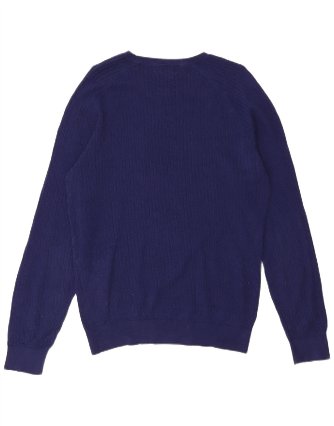 Pulover Massimo Dutti pentru bărbați cu gât roșu, mare, albastru, bumbac