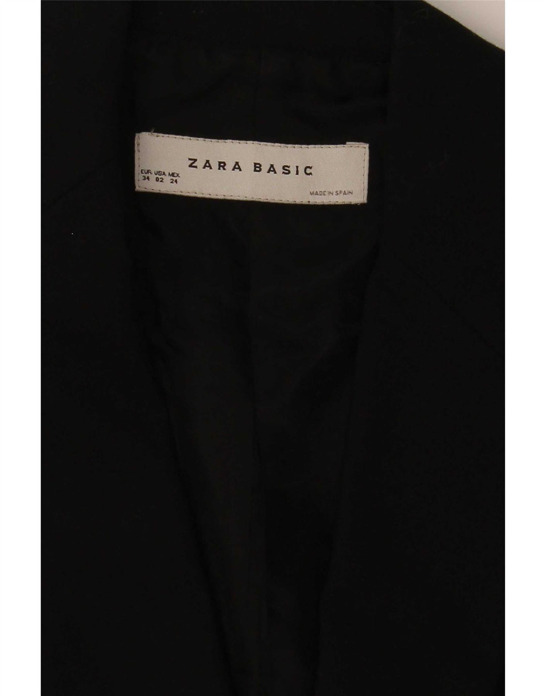 Jachetă pentru femei Zara cu 1 nasture EU 34 2XS Negru