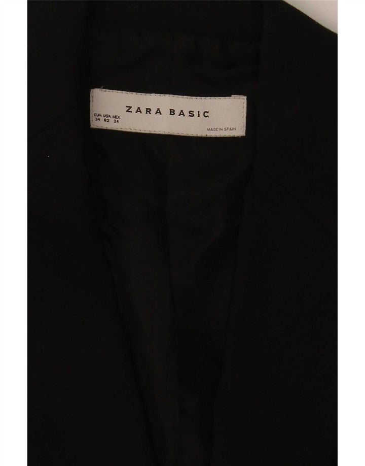 Jachetă pentru femei Zara cu 1 nasture EU 34 2XS Negru