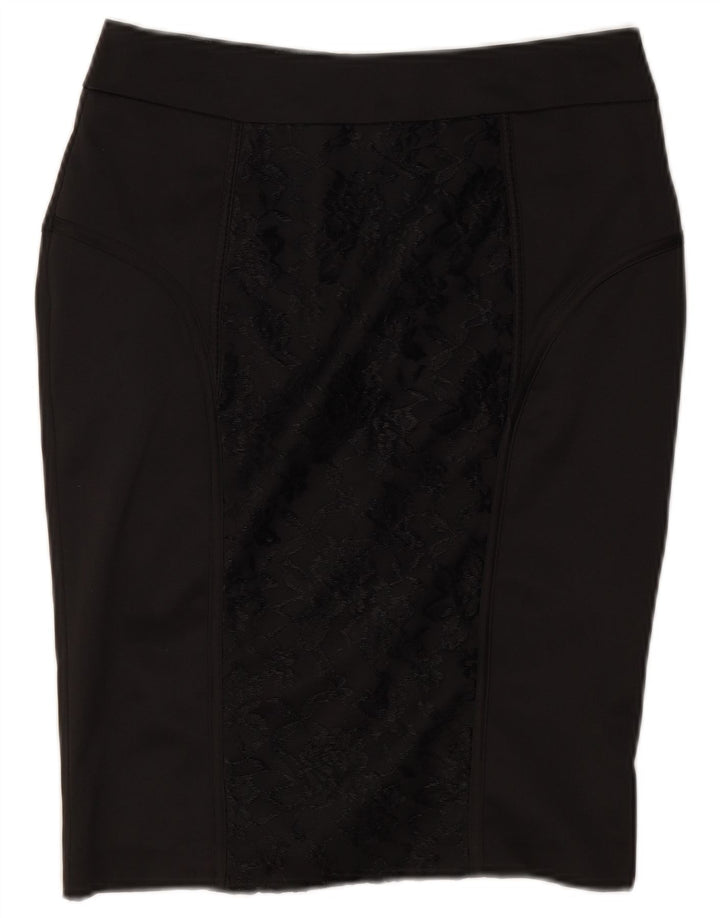 Fusta creion pentru femei Dunnes UK 8 Small W26 Poliester floral negru