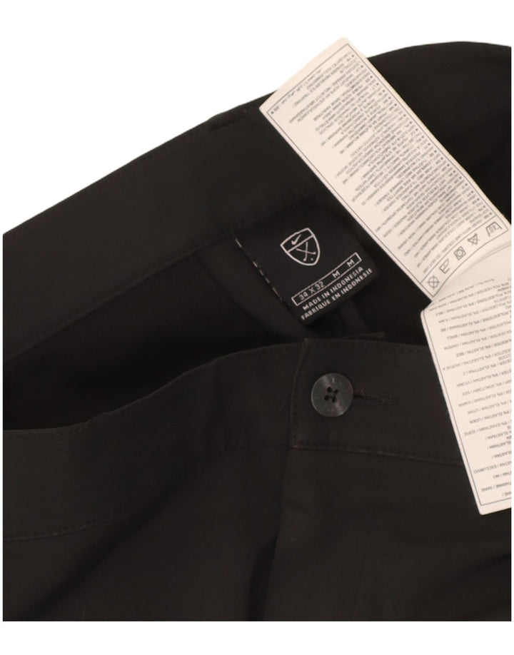 Pantaloni chino drepți pentru bărbați Nike W34 L32 Poliester negru