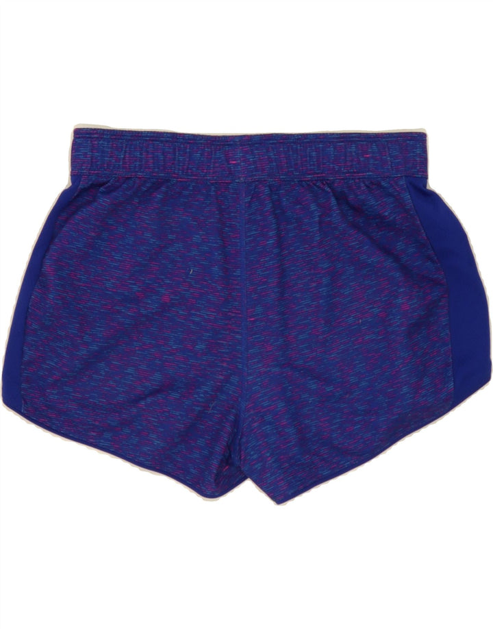 REEBOK Womens Sport Shorts UK 12 Medium Blue Flecked Polyester Vintage Reebok and Second-Hand Reebok from Messina Hembry 