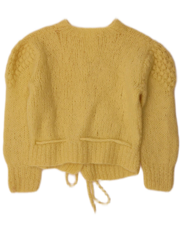 Pulover Cardigan Vintage Fete 9-10 Ani Galben