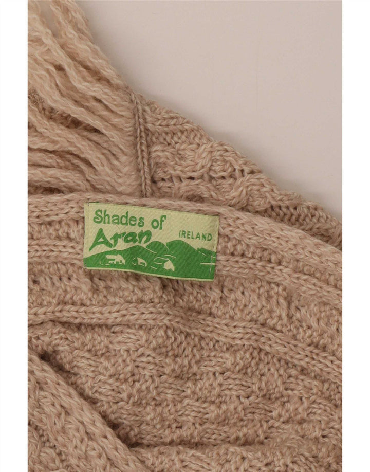 Jumper Poncho Aran pentru femei Mărime Unică Bej