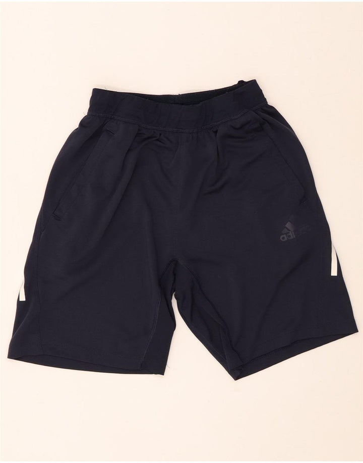 Pantaloni scurți sport pentru băieți Adidas 7-8 ani bleumarin poliester
