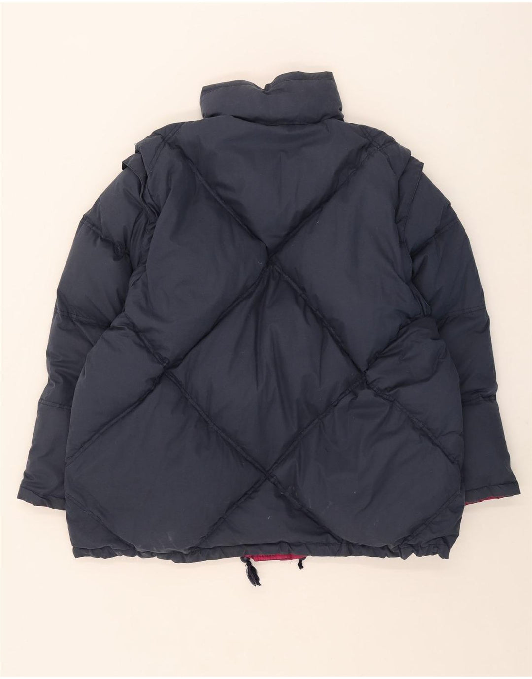 Jachetă de schi căptușită reversibilă vintage pentru bărbați UK 40, mare, roz, poliester