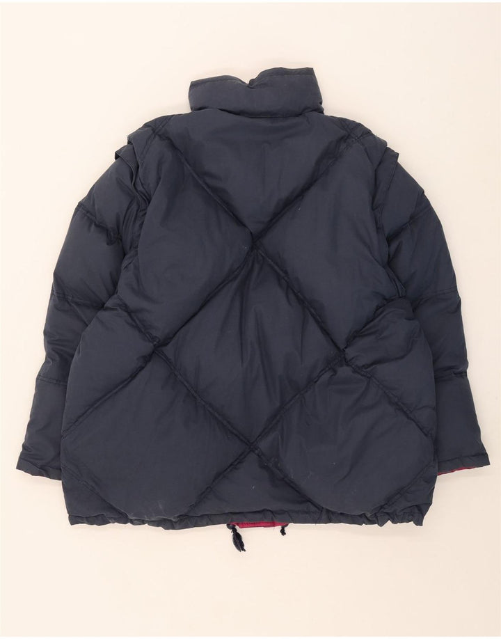 Jachetă de schi căptușită reversibilă vintage pentru bărbați UK 40, mare, roz, poliester