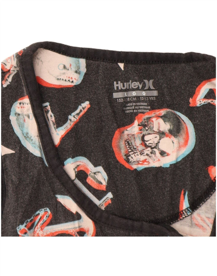 Hurley Boys Graphic Vest Top 12-13 Ani Mare Gri Animal Print