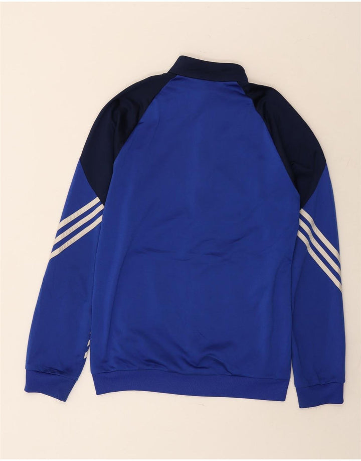 Trening pentru bărbați Adidas Top Jachetă Mic, albastru, poliester color bloc
