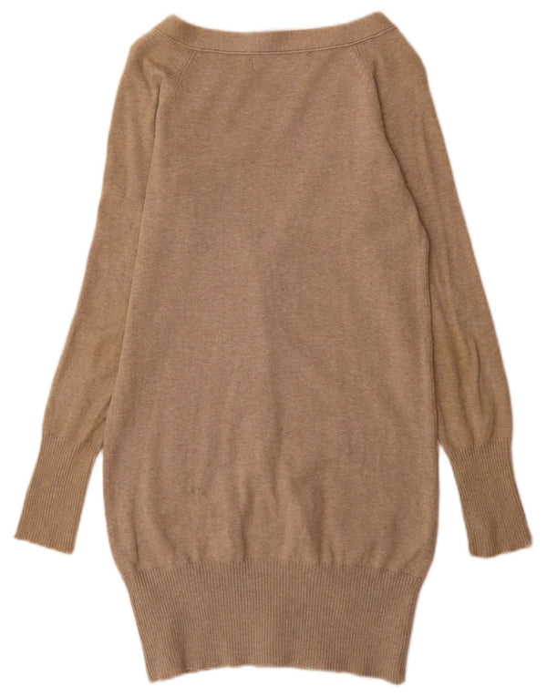 Pulover cardigan pentru femei Zara UK 10 mic, bej, bumbac