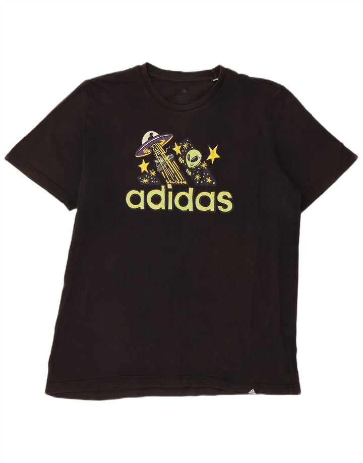 Tricou grafic pentru bărbați Adidas Top mare negru