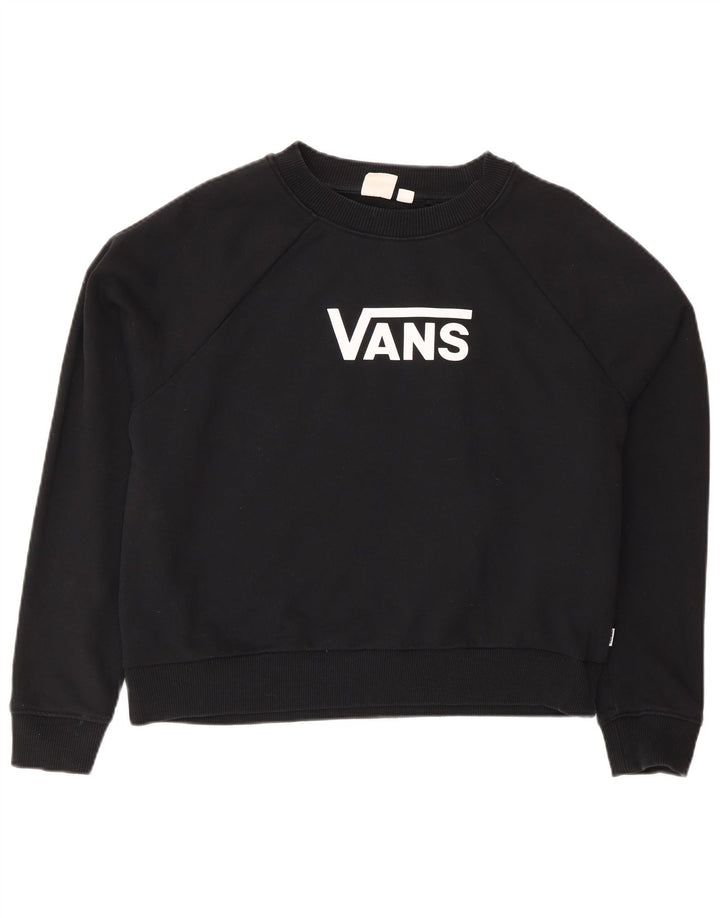 Pulover supradimensionat pentru femei Vans Graphic, UK 14, bumbac mediu negru