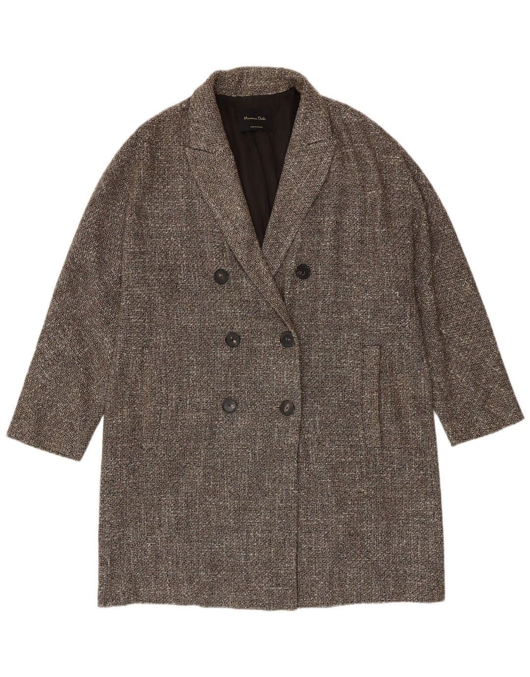 Massimo Dutti Palton dublu pentru femei UK 16, mare, gri, oase