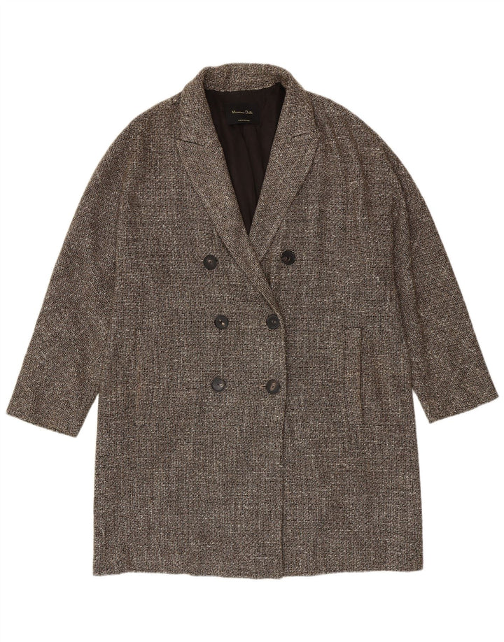 Massimo Dutti Palton dublu pentru femei UK 16, mare, gri, oase