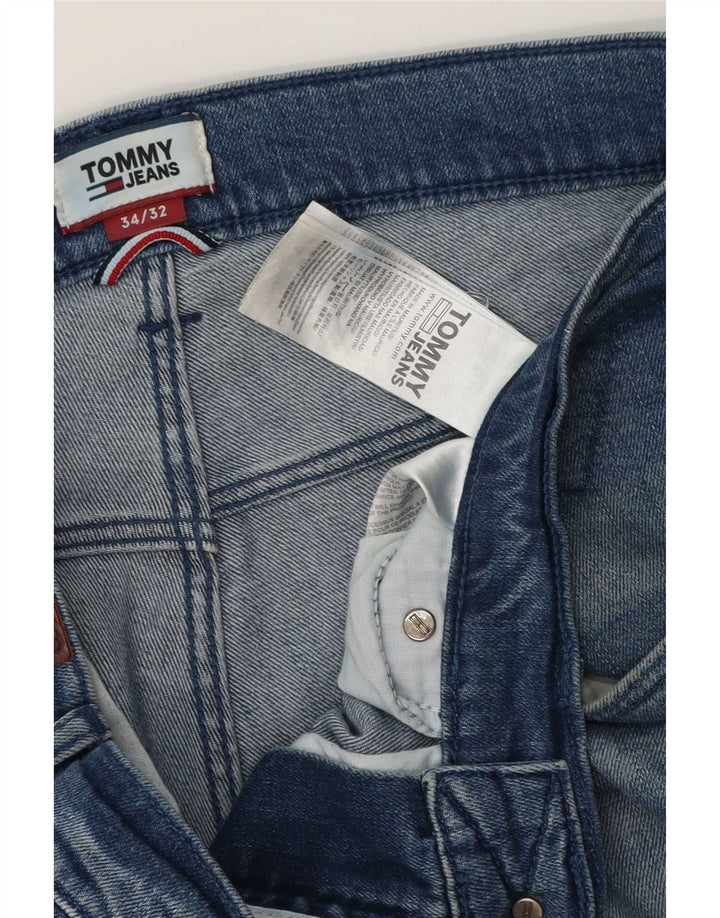 Tommy Hilfiger Mens Straight Jeans W34 L32 Blue Cotton