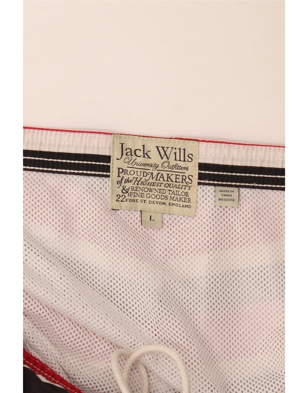 Pantaloni scurți de înot Jack Wills pentru bărbați cu dungi roșii mari
