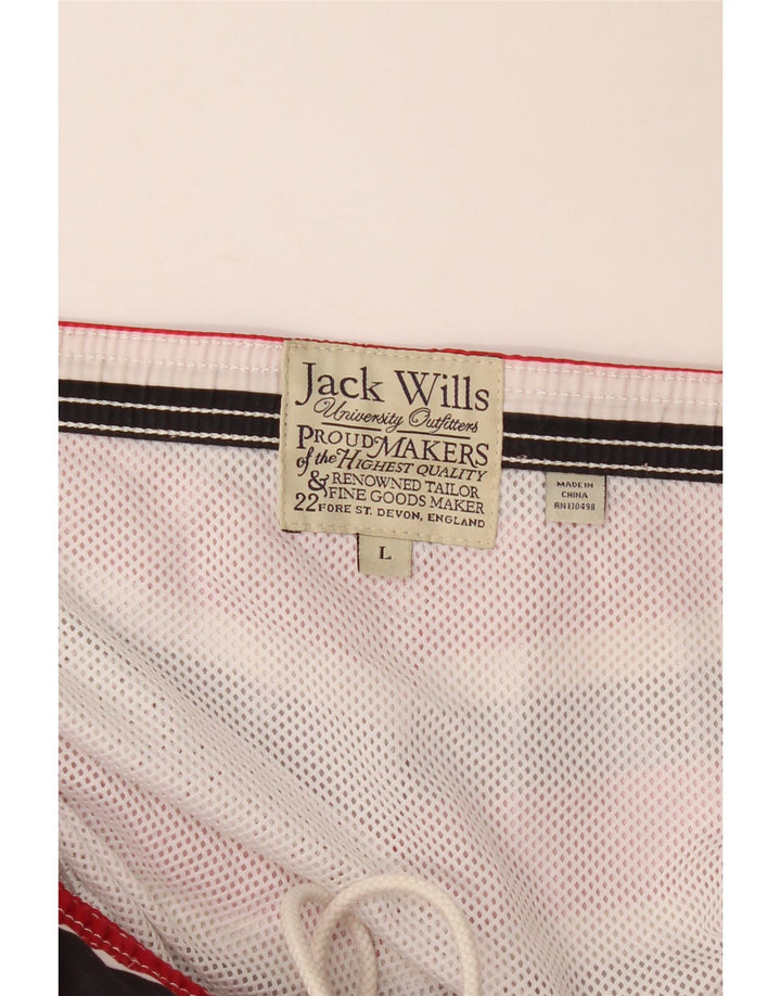 Pantaloni scurți de înot Jack Wills pentru bărbați cu dungi roșii mari