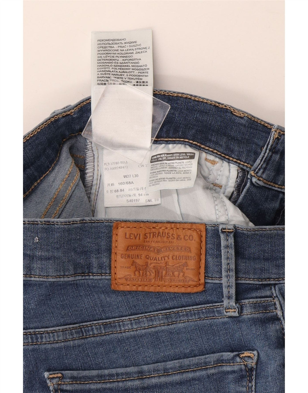 Blugi LEVI'S 710 Super Skinny W27 L30 Bumbac Albastru