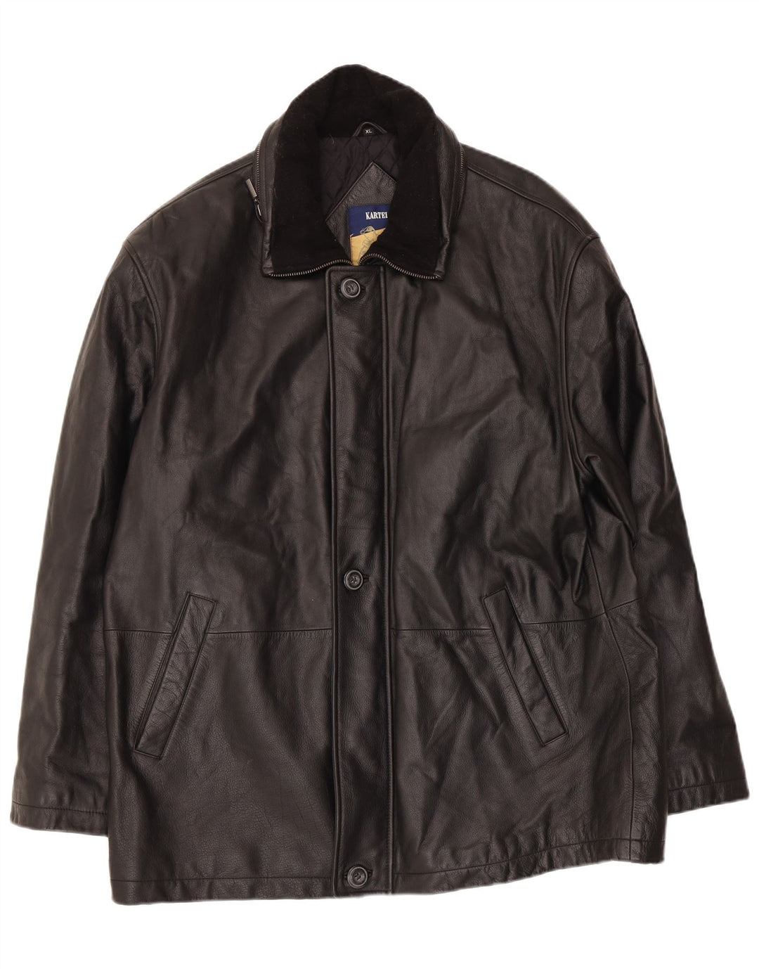 Jachetă din piele pentru bărbați Kartel UK 42 XL Negru