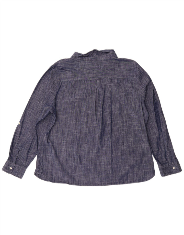Cămașă pulover pentru femei Tommy Hilfiger UK 20 2XL Bumbac cu pete albastre