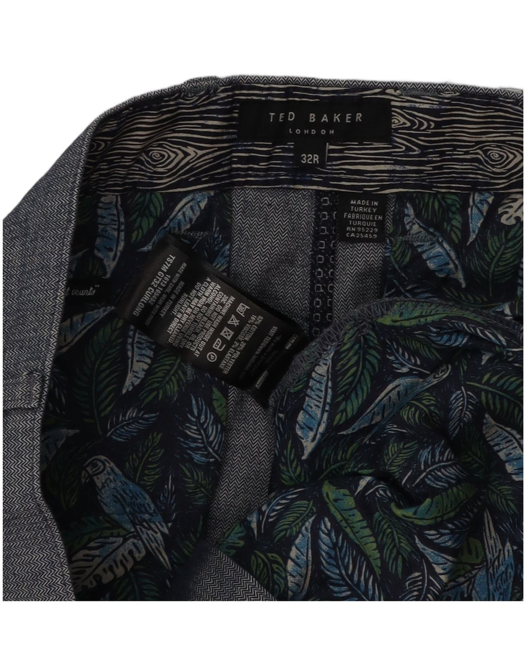 Ted Baker Pantaloni de costum slim pentru bărbați L32 L31 bumbac gri
