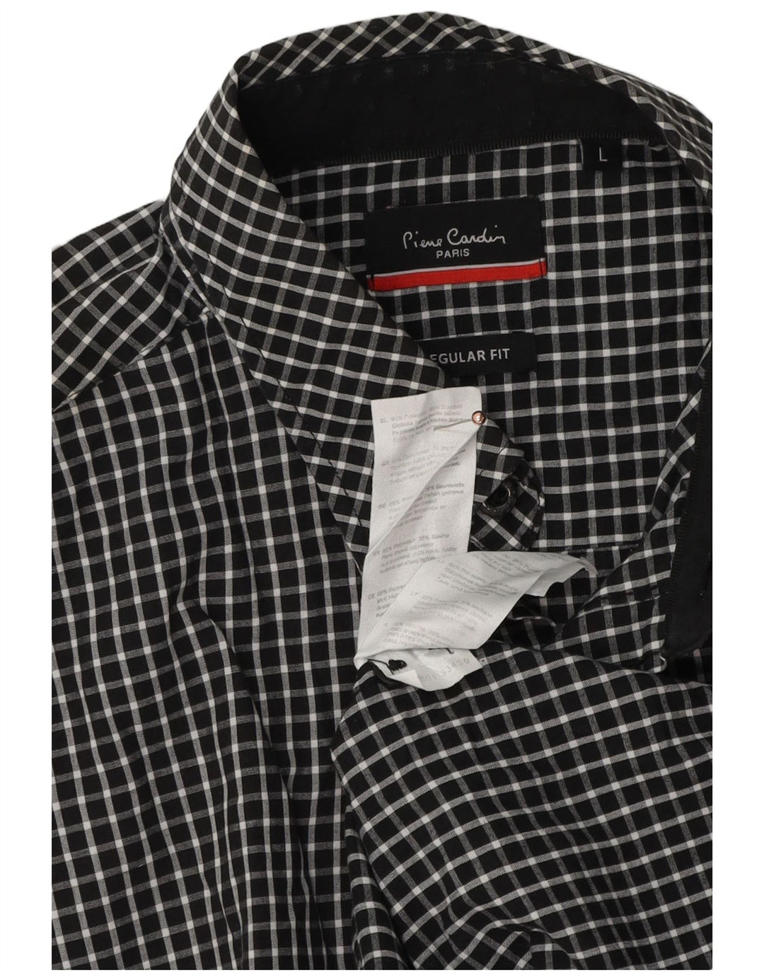 Cămașă pentru bărbați PIERRE CARDIN, cu formă regulată, mare, negru, poliester