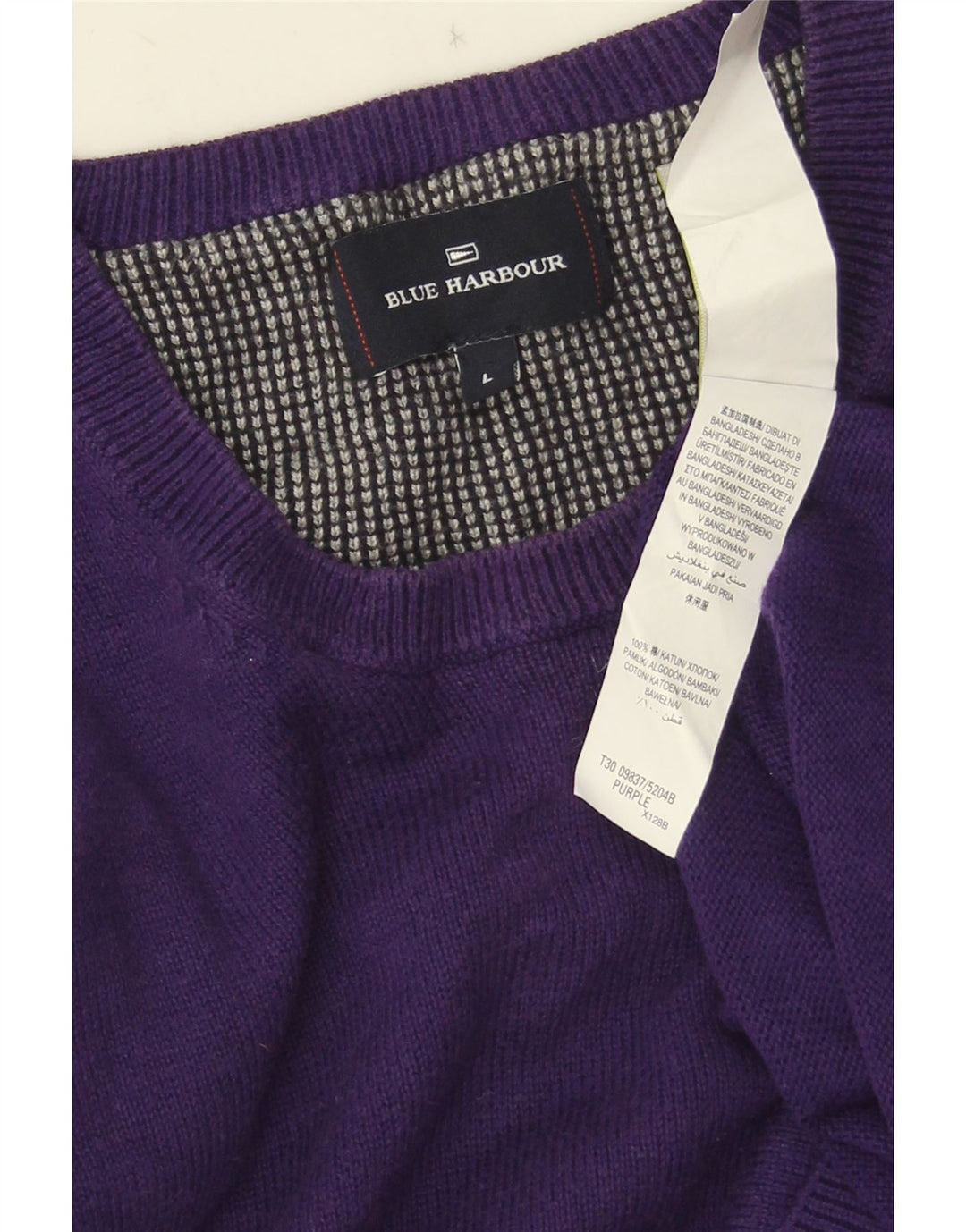 Marks & Spencer Pulover pentru bărbați Blue Harbour cu decolteu rotund mare violet