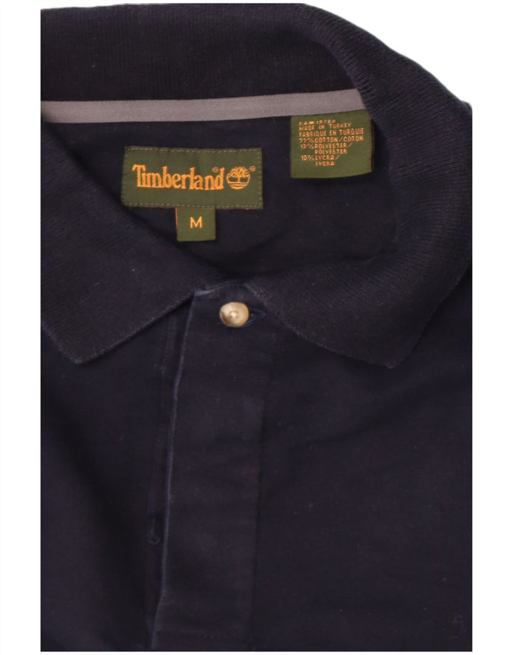 Tricou polo pentru bărbați Timberland cu mânecă lungă, bumbac mediu albastru bleumarin