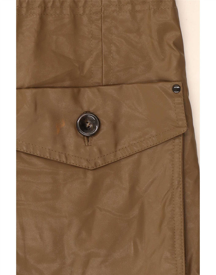 Jachetă parka cu glugă pentru femei Massimo Dutti UK 12 bumbac mediu bej