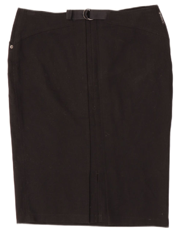 Fusta creion pentru femei Armani UK 12 Medium W30 Poliester negru