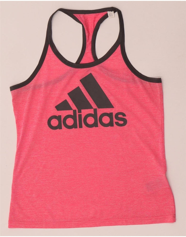 Adidas Climacool Graphic Vest Top pentru femei Marea Britanie 12/14 Poliester Roz Mediu