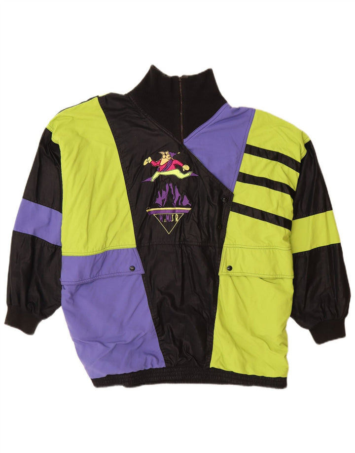 Jachetă Windbreaker cu grafică Maser M pentru femei UK 16, mare, negru, color block