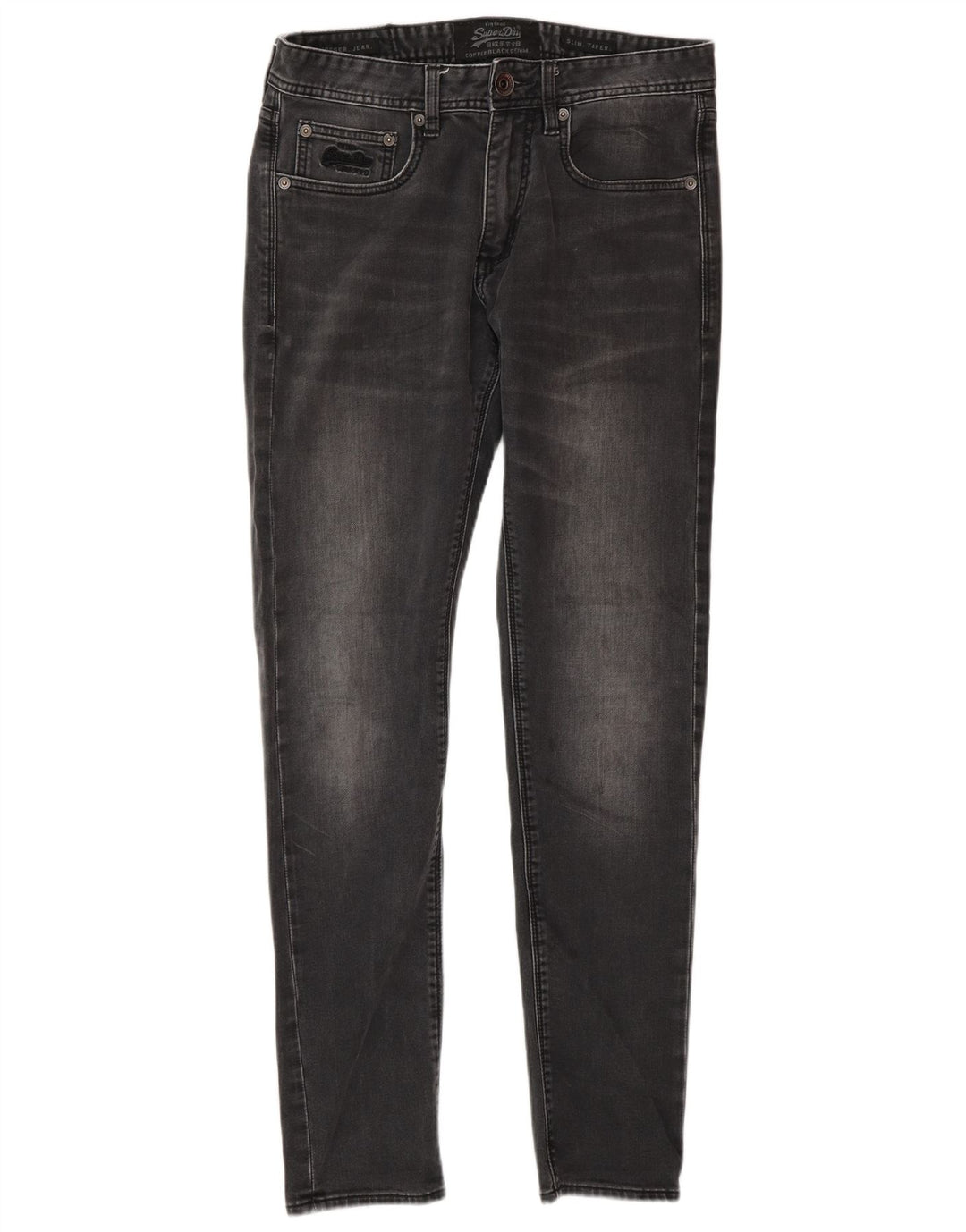 Superdry blugi subțiri conici pentru bărbați W30 L30 bumbac gri
