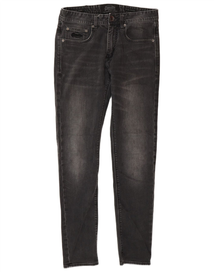 Superdry blugi subțiri conici pentru bărbați W30 L30 bumbac gri