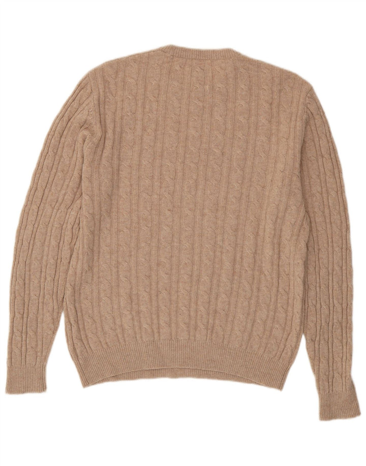 JACK WILLS Pulover pentru bărbați The Marlow Crew Deck Jumper Mare Bej
