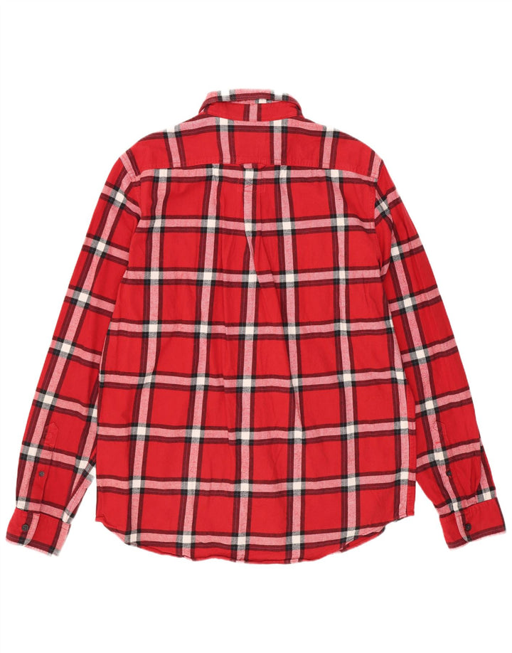 Cămașă Timberland pentru bărbați, cu ajustare normală, din flanel, mare, roșu, din bumbac