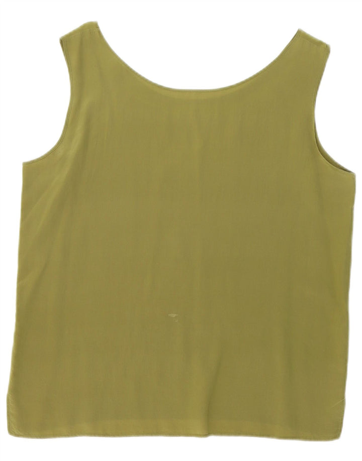 Bluză fără mâneci Vintage pentru femei UK 16 Large Kaki