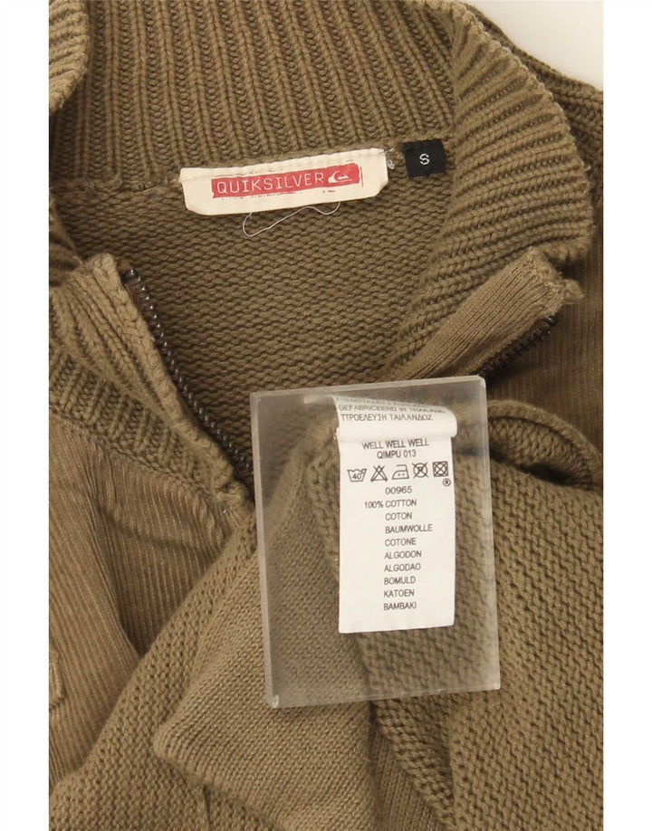 Pulover cardigan pentru bărbați Quiksilver, bumbac kaki mic