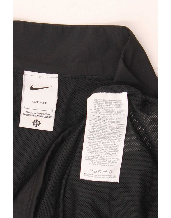 Jachetă de top pentru trening Nike Dri Fit pentru bărbați, mare, negru, poliester color bloc