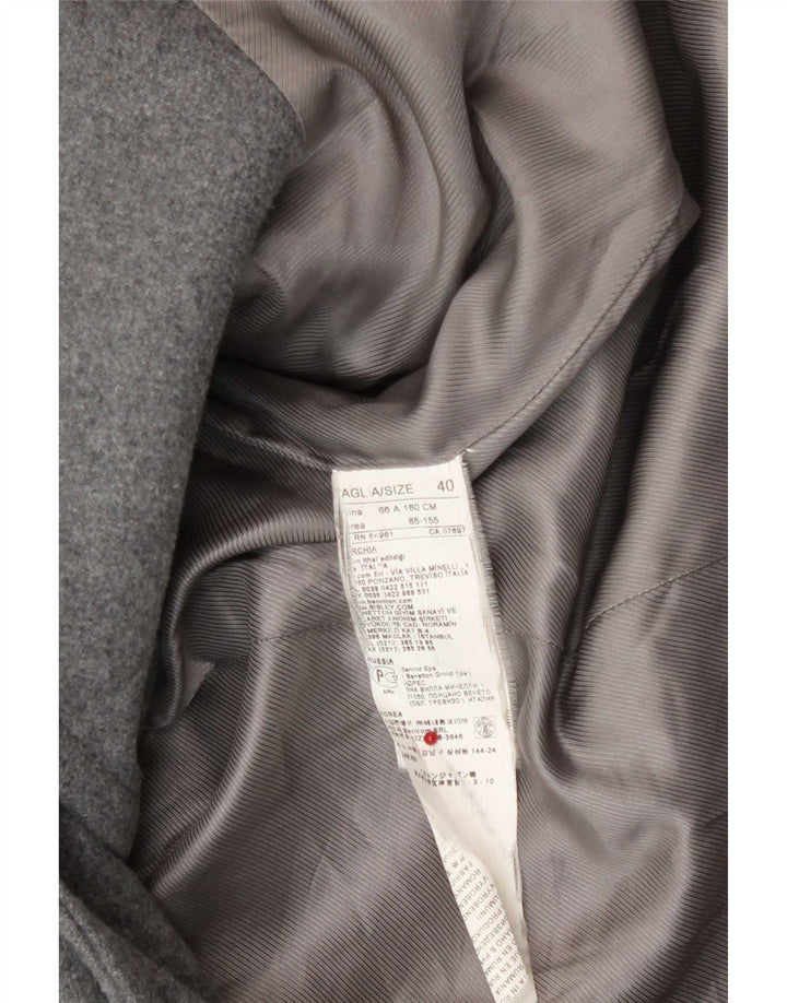 Duffle Coat pentru femei Benetton IT 40 Small Gri Lână