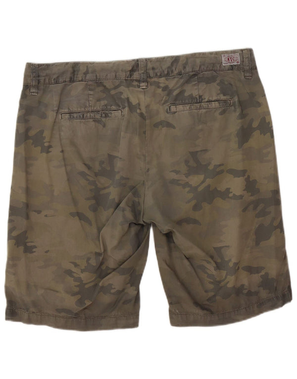 TOMMY HILFIGER Pantaloni scurți chino pentru bărbați W36, bumbac camuflaj mare kaki