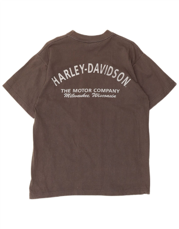 Tricou grafic Harley Davidson pentru bărbați Top din bumbac gri mediu
