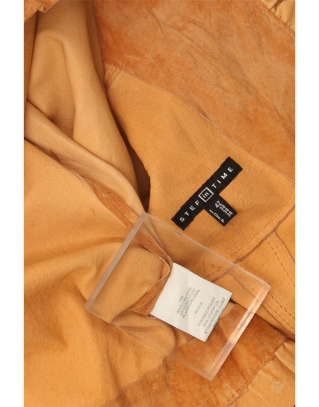 Jacheta de piele intoarsa pentru femei Stef In Time IT 42 Medium Beige Piele