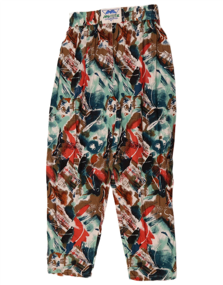 Pantaloni casual de damă Avant Garde cu model abstract L30 L28 multicolori