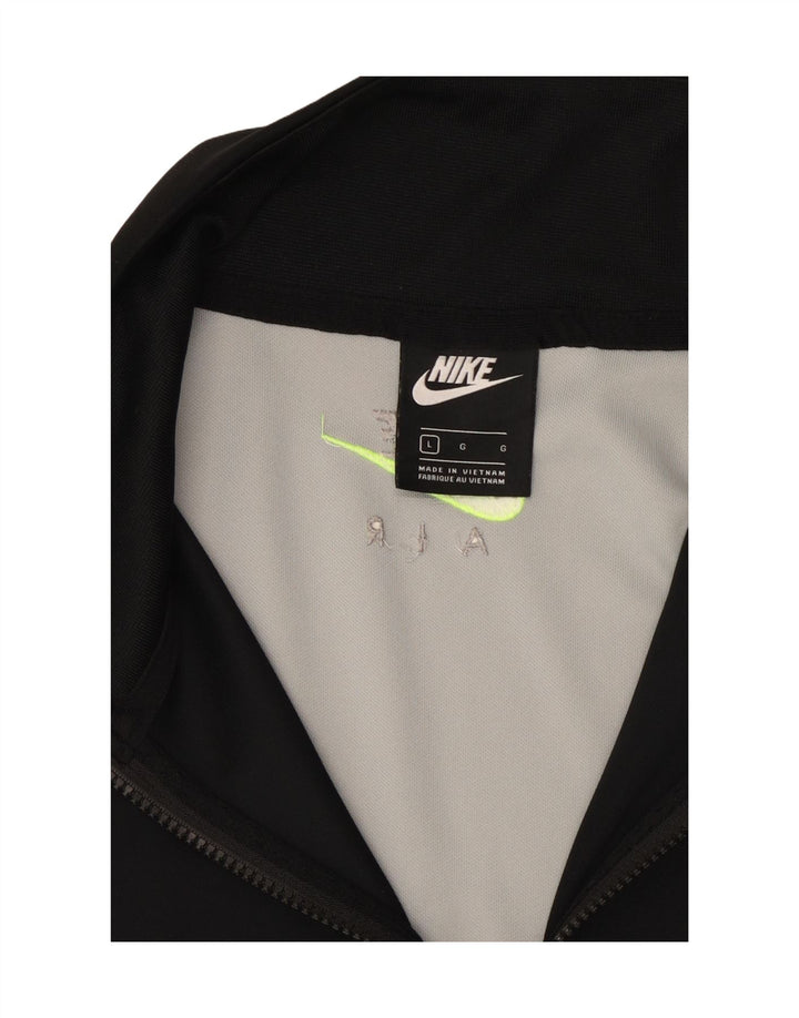 Pulover NIKE pentru bărbați, cu grafică, cu fermoar, cu gât, colorat mare, gri